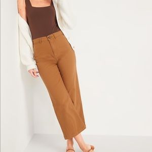 NWT Old Navy High Waisted Cropped Wide Leg Pants Size 2 Tall